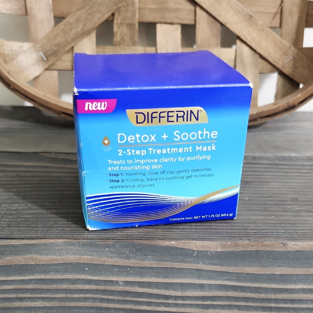 Differin Detox + Soothe 2-Step Face Mask | NEW | Sealed